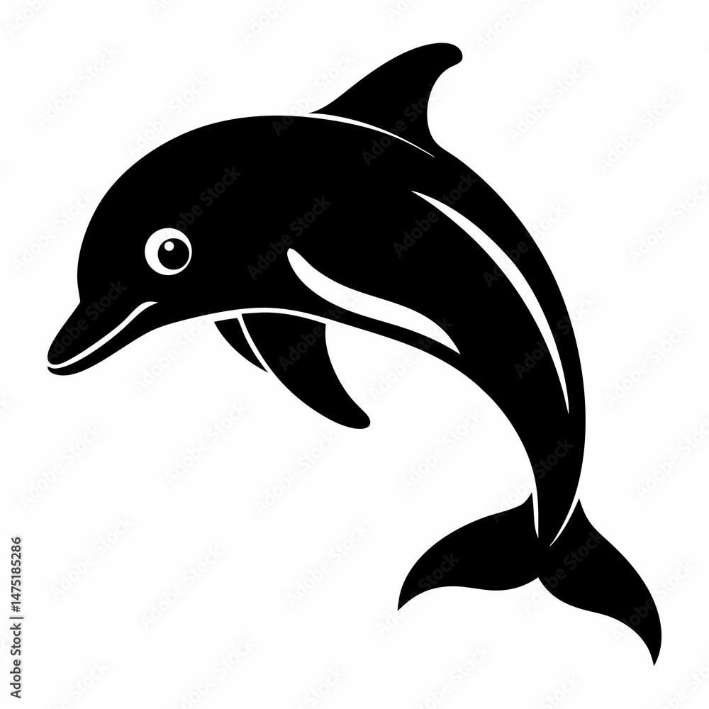 Fototapeta premium dolphin isolated on white background