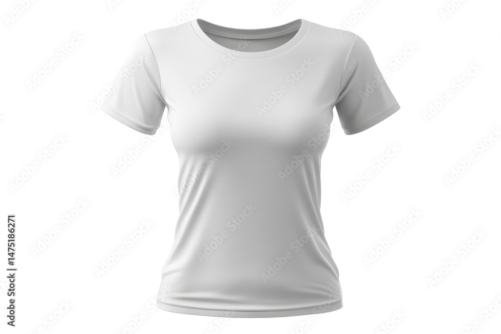 Plain White Minimalist T-Shirt Basic Design Studio Shot Transparent Background. Plain White Minimalist T-Shirt Basic Design Studio Shot Transparent Background.