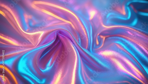Close-up of iridescent plastic material. Texture background for backdrops or mapping purposes.