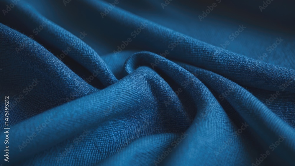 Fototapeta premium Abstract blue textile featuring carbon fiber texture