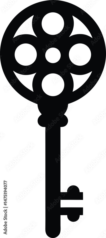 Obraz premium ancient key icon vector illustration