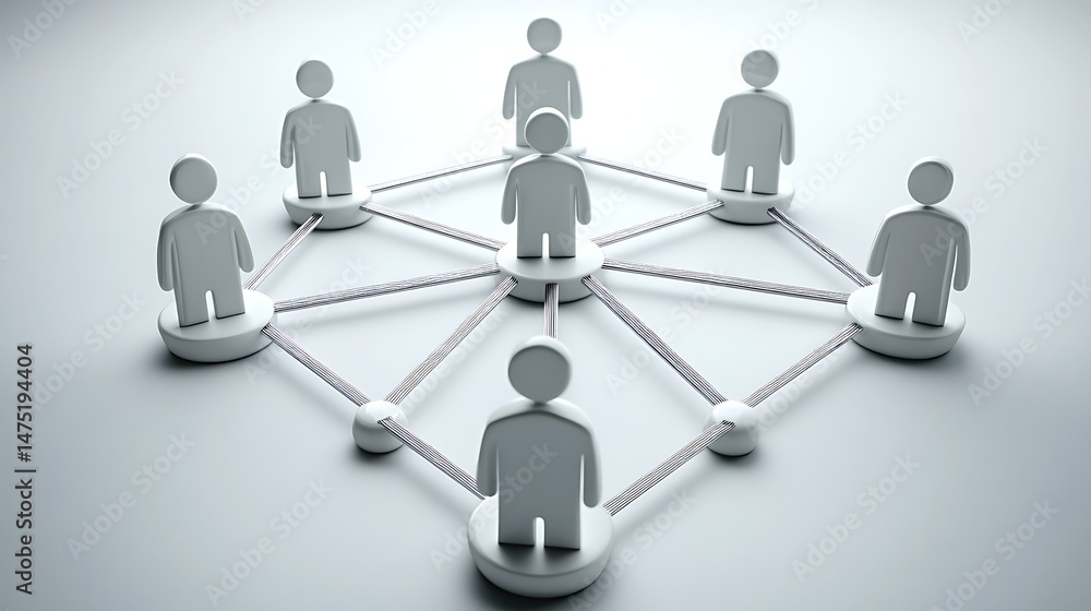Conceptual graphic depicting network connections and teamwork Conceptual graphic depicting network connections and teamwork