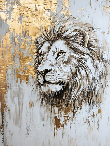 portrait of a lion