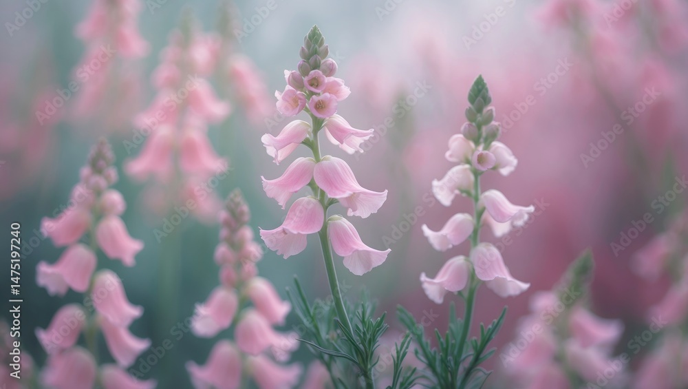 Obraz premium Whispering Spring: The Vibrant Bloom of Pink Snapdragon