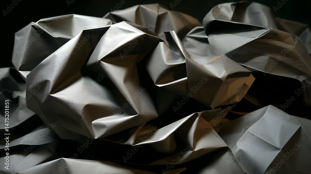 Obraz premium paper texture with high contrast creases and shadows