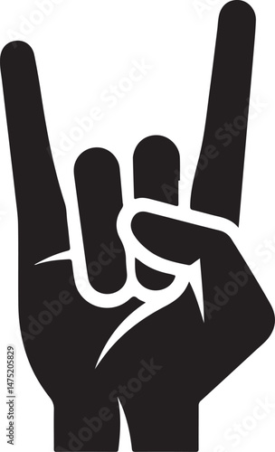 Hand rock sign