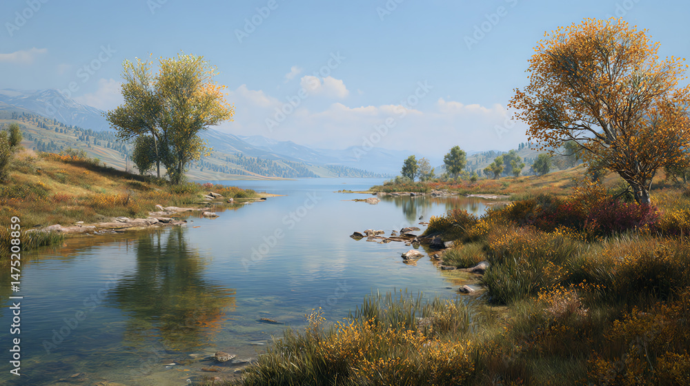 Fototapeta premium Scenic Lake In