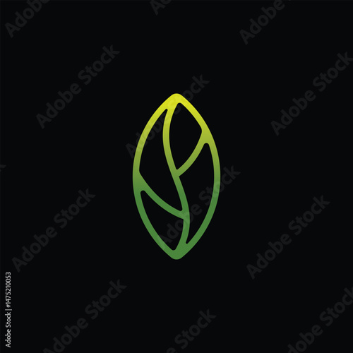simple letter S leaf green logo design icon vector