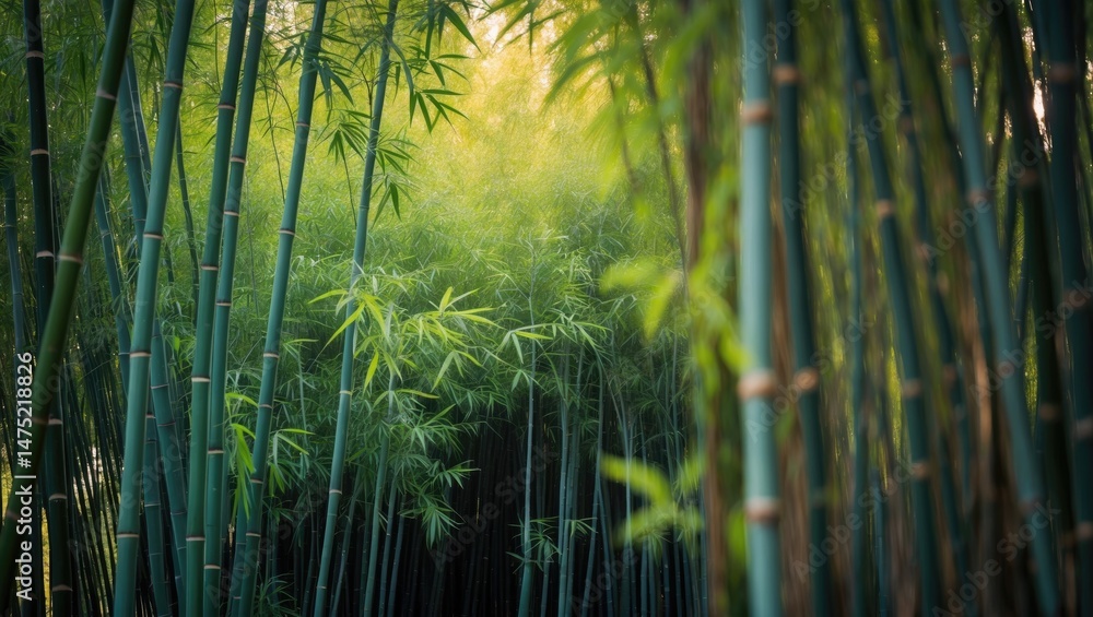 Fototapeta premium Bamboo's long history as a useful plant has led to the development of numerous products, originally crafted through conventional techniques.