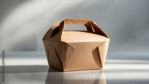 Wallpaper Mural Burger box for takeaway placed on white backdrop Torontodigital.ca