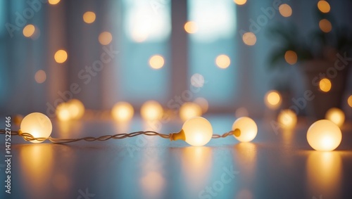Shiny holiday celebration scene with abstract textures, yellow glow, and festive highlights.