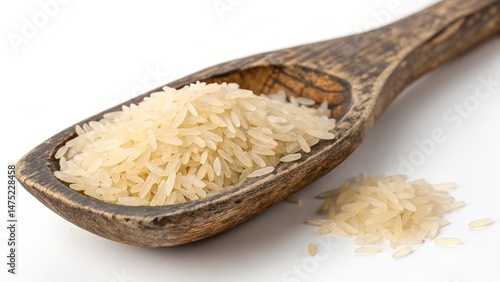 Wooden Spoon of Brown Rice ...