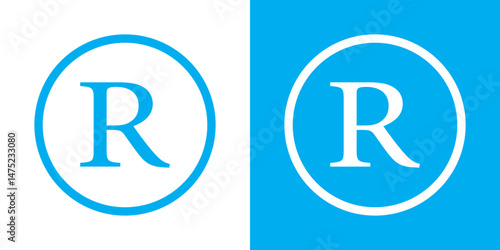 Copyright, registered and trademark symbol. intellectual property icon set. transparent png and vector illustration.