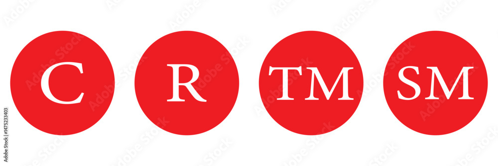 Set of registered trademark icon symbol isolated on transparent background. tm symbol icon. r icon symbol. Set of registered trademark icon symbol isolated on transparent background. tm symbol icon. r icon symbol.