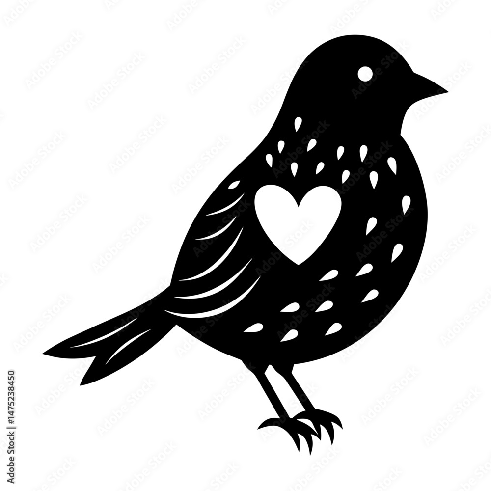 Obraz premium Love Bird Silhouette vector
