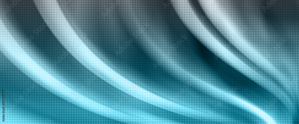 Fototapeta premium blue and grey abstract wave with motion blur and halftone texture