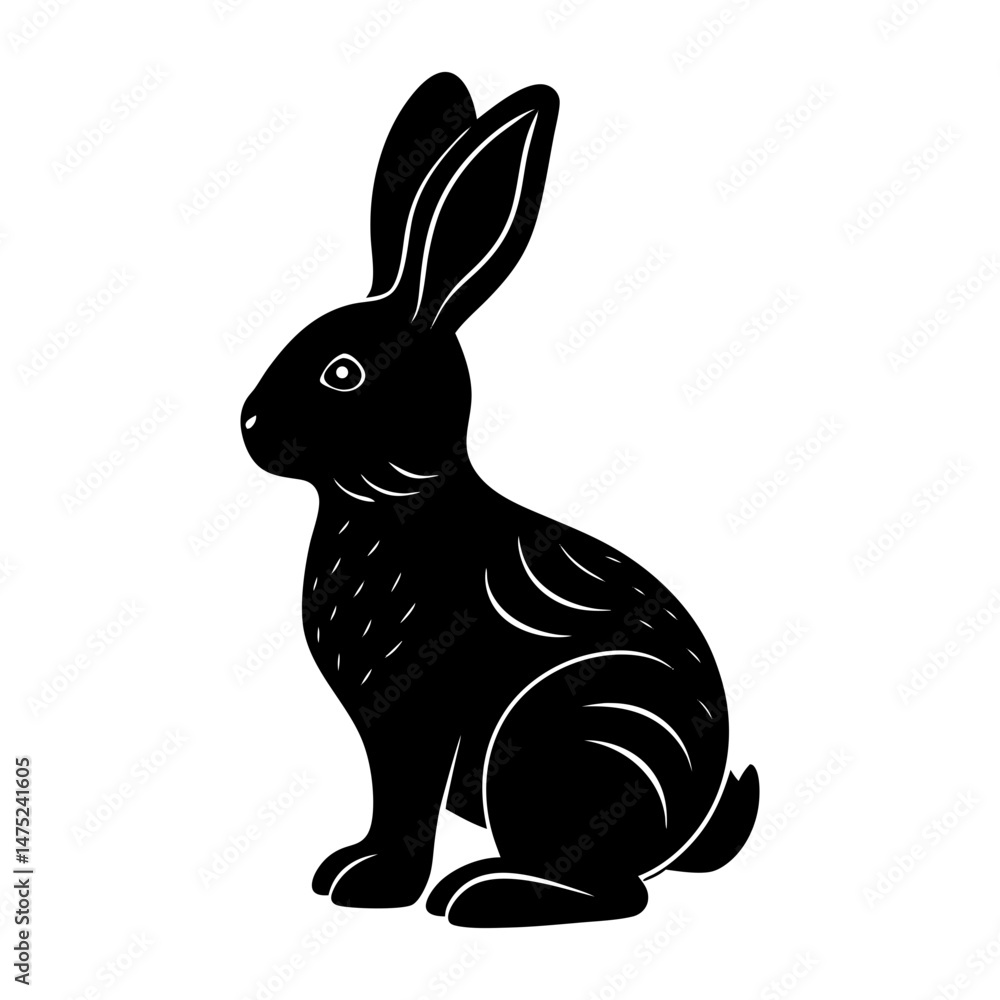 Obraz premium Chocolate Bunny Silhouette vector