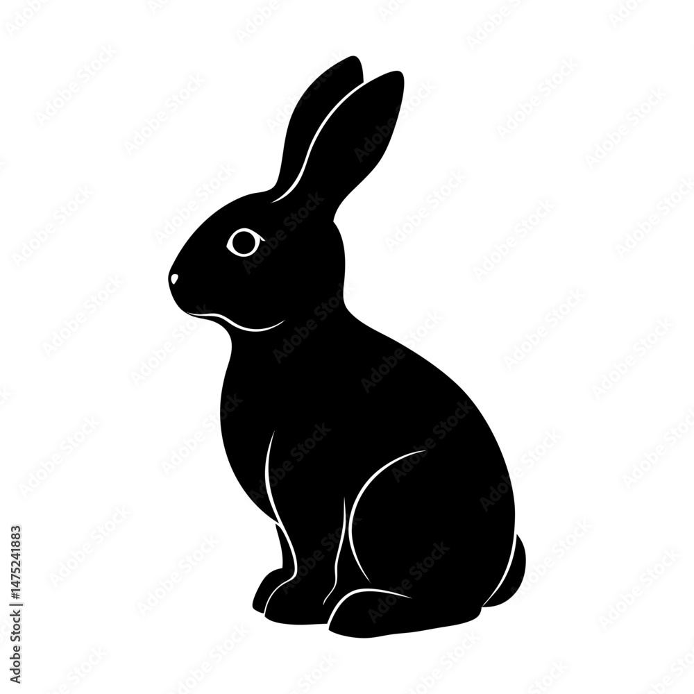 Obraz premium Chocolate Bunny Silhouette vector