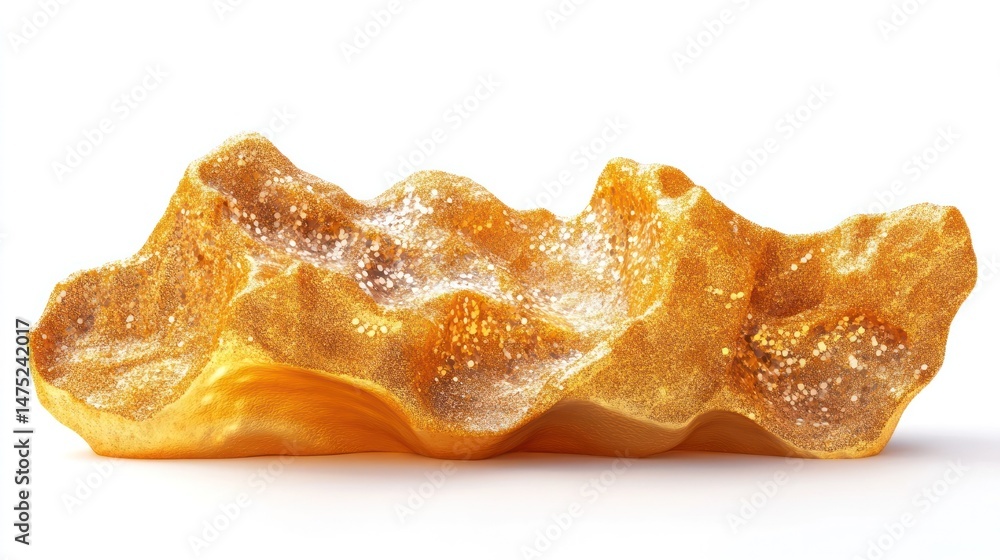 Close up of a sticky gooey caramel candy with a textured organic surface and a golden amber hue against a clean white background This indulgent Close up of a sticky gooey caramel candy with a textured organic surface and a golden amber hue against a clean white background This indulgent