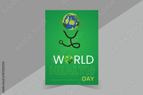 Creative World Health Day design and unique modern Health Day template
