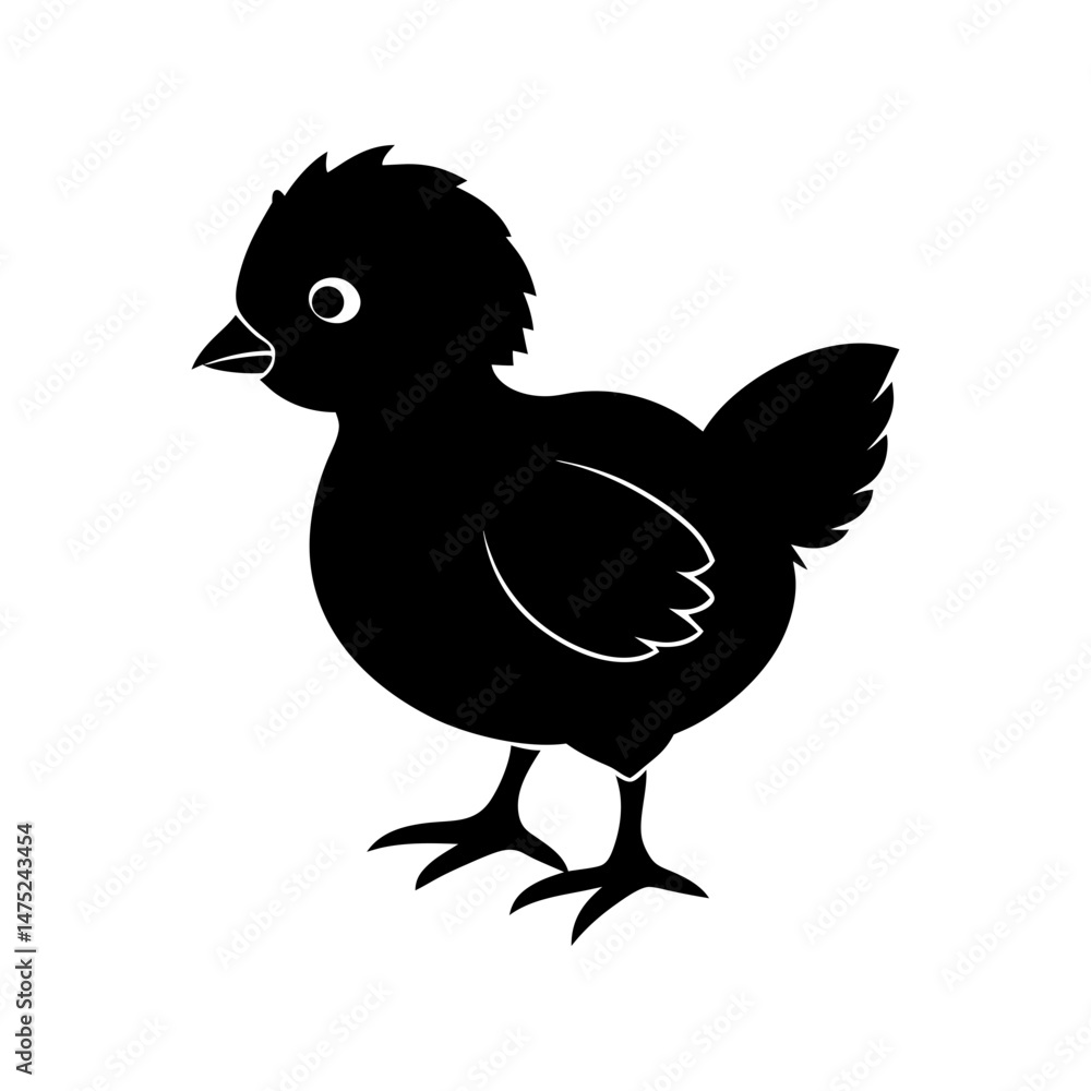 Obraz premium Baby Chick Silhouette vector