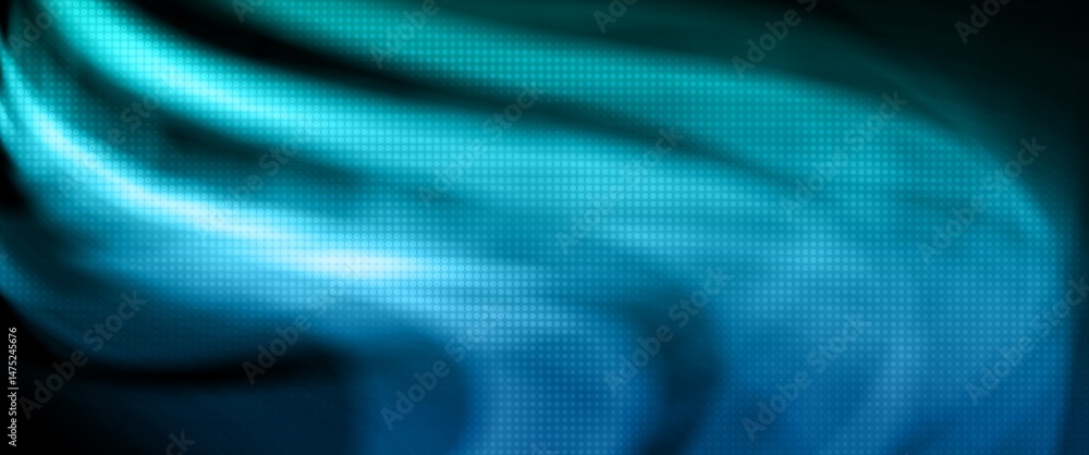 Obraz premium green and blue abstract wave with motion blur and halftone texture