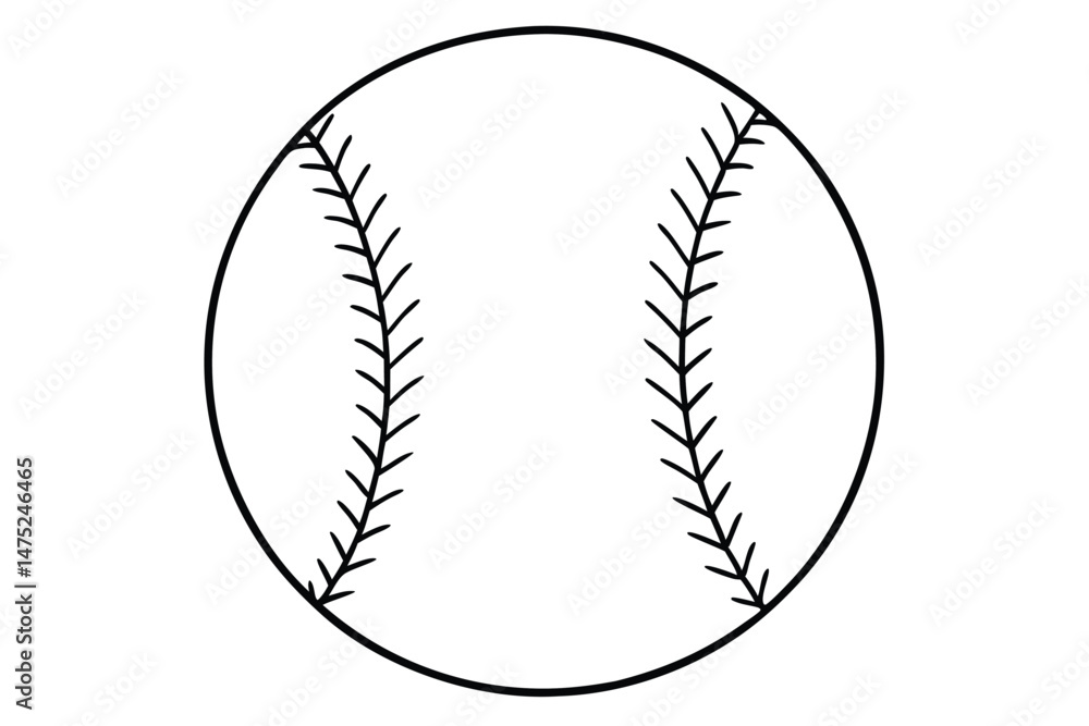 Baseball icon, Baseball ball icon symbol, baseball outline. Vector illustration Baseball icon, Baseball ball icon symbol, baseball outline. Vector illustration