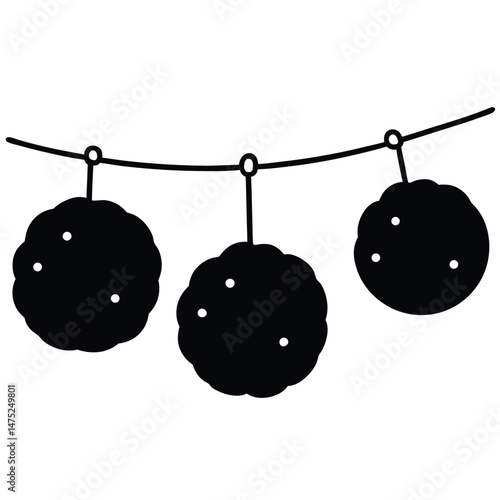 Reusable Cotton Rounds Drying On A Line