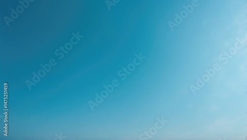 Beautiful cloudless blue sky captured in full frame for natural decorative background