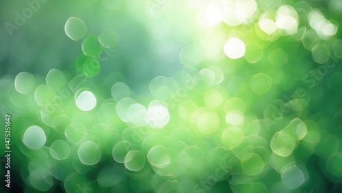 Wallpaper Mural Green bokeh effect with a natural out-of-focus background Torontodigital.ca