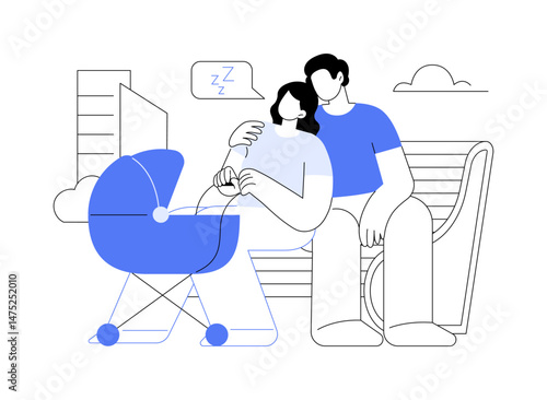 Lack of sleep isolated cartoon vector illustrations.