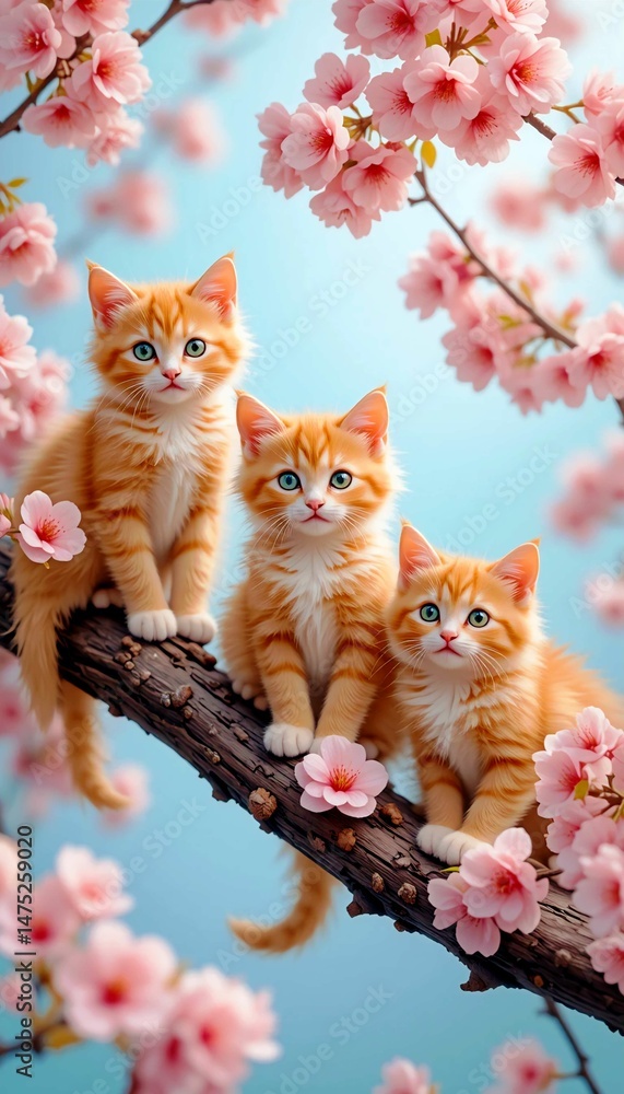 Fototapeta premium cat on the tree