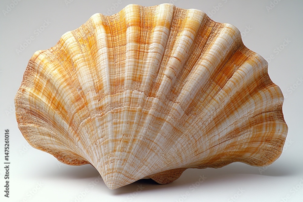 Fototapeta premium A scallop shell, intricate and elegant
