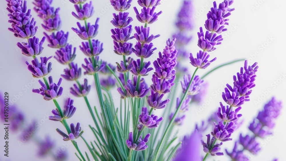 Fototapeta premium Background featuring isolated lavender flowers