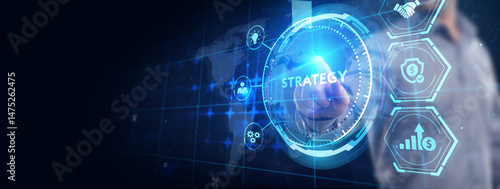 Wallpaper Mural Business, Technology, Internet and network concept. Digital Marketing content planning advertising strategy concept. Torontodigital.ca