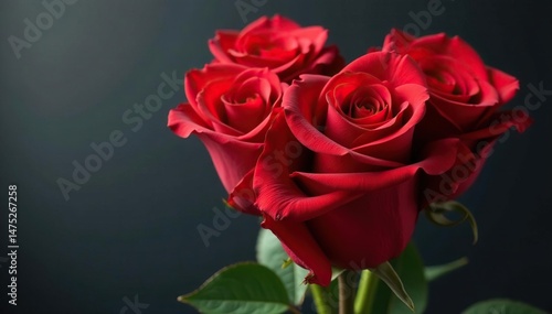 Wallpaper Mural Close-up of a heart-shaped arrangement of red roses , romantic gesture, stem, special occasion Torontodigital.ca