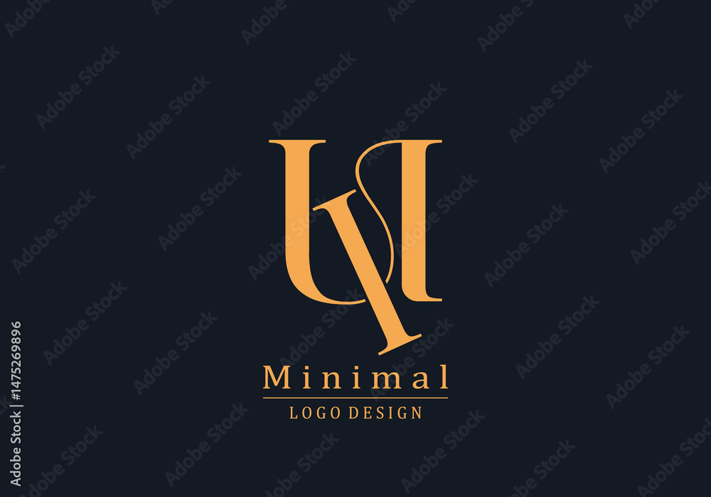 Minimal UI monogram design Minimal UI monogram design