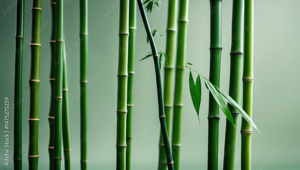 Fototapeta premium Bamboo stalks abundant on a background