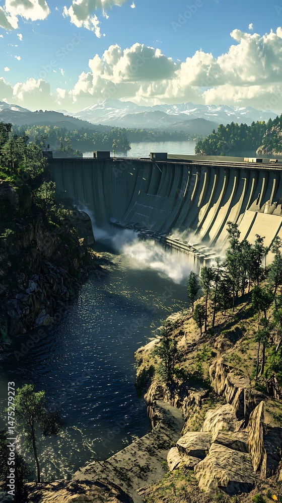 Obraz premium Dam landscape view
