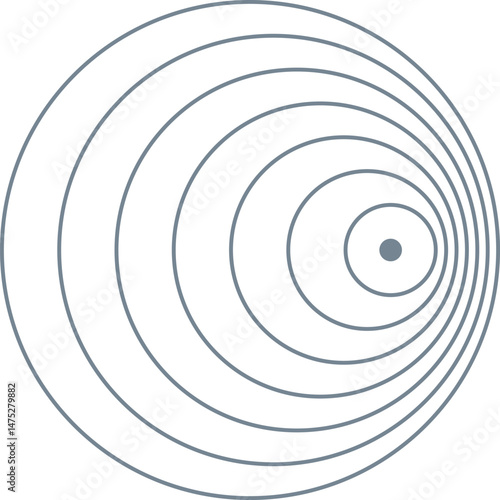 Doppler shift icon. Vector illustration isolated on white background.