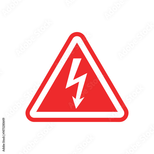 Free Download High Voltage Danger Warning Sign Red Triangle Electricity Hazard Symbol - GFXLoad