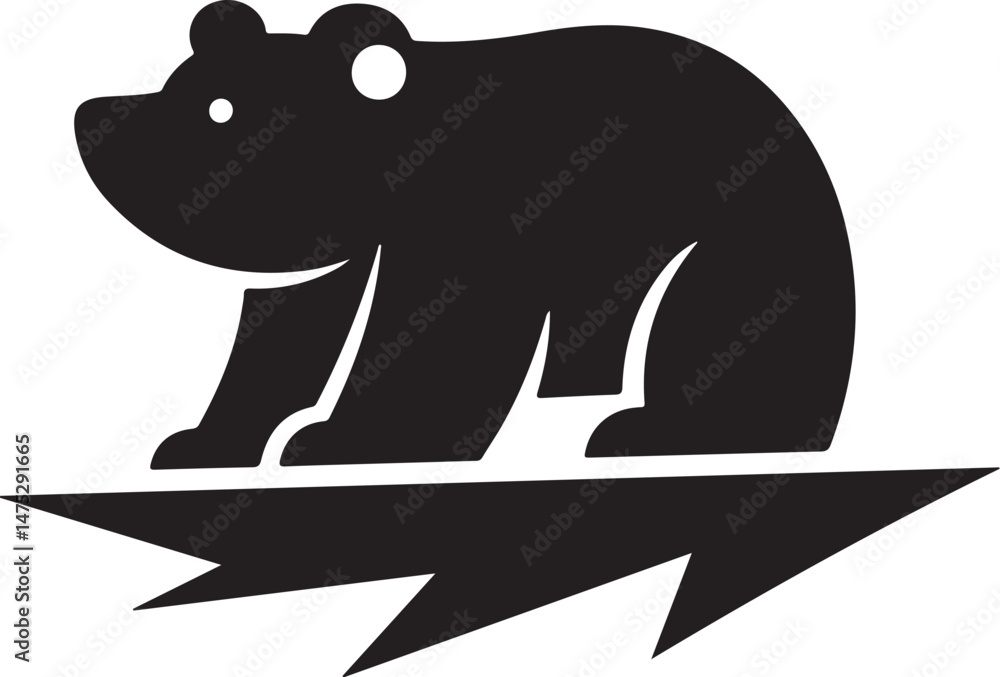 Fototapeta premium bear silhouette vector