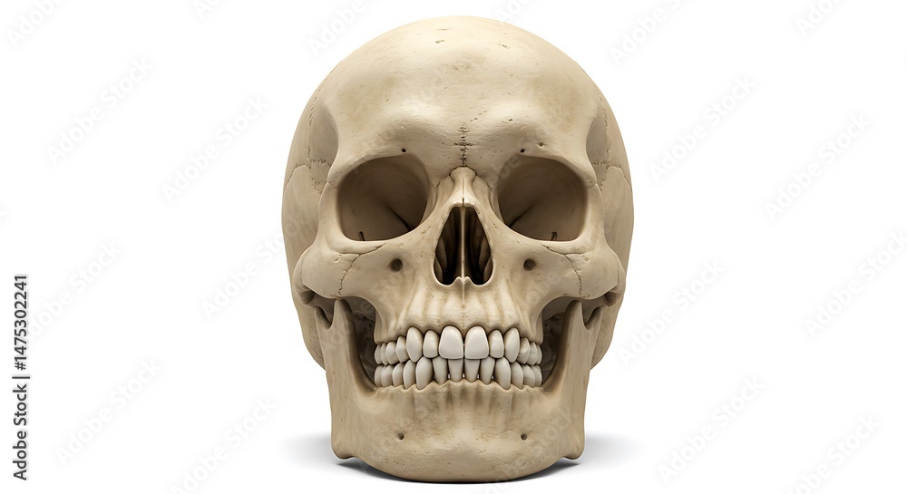 Fototapeta premium Human Skull Anatomy: Detailed 3D Model