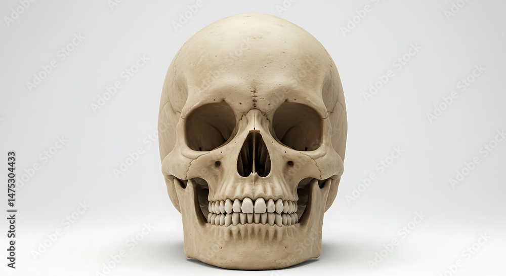Obraz premium Human Skull Anatomy: Detailed 3D Model