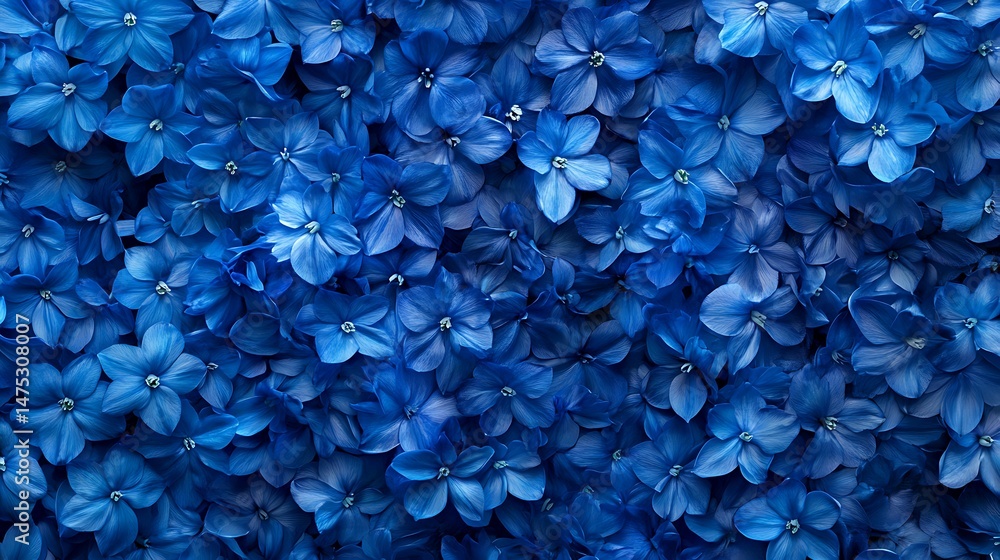 Dense blue flower pattern background Dense blue flower pattern background