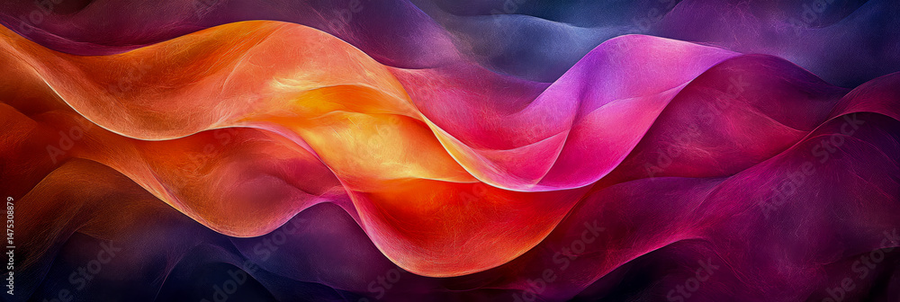 Fototapeta premium Abstract Fluidity: A dynamic swirl of warm and cool tones, ideal as a desktop background