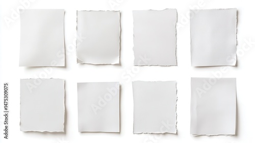 Wallpaper Mural collection of various. blank white paper on white background. each one is shot separately illustration , no logos, no brands Torontodigital.ca