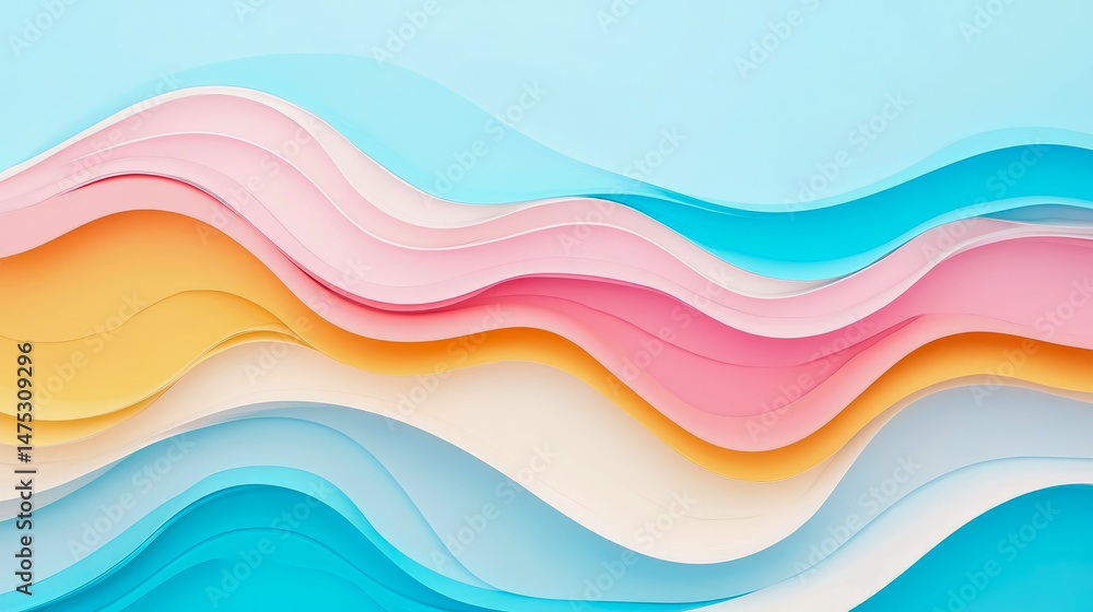 Fototapeta premium Pastel Abstract Wave for desktop wallpaper