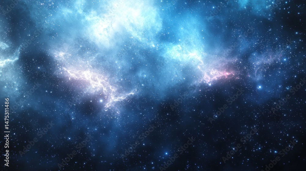Celestial Nebula: A Symphony of Blues and Whites in the Cosmos Celestial Nebula: A Symphony of Blues and Whites in the Cosmos