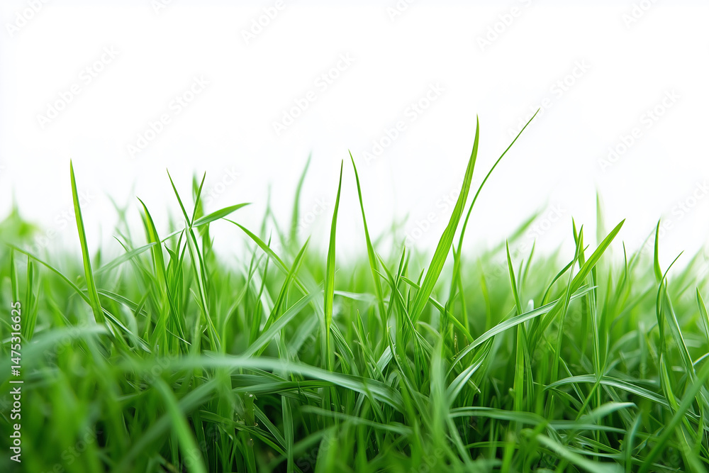 Fototapeta premium field of green grass with no other objects in the image. The grass is tall and lush, giving the impression of a peaceful, natural setting